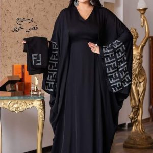 عباية سوداء مطرزة F