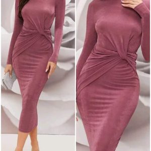 فستان قصير مخمل